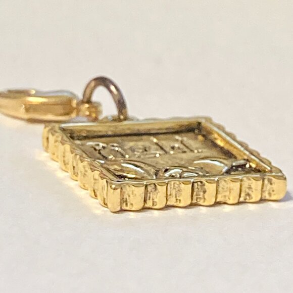 Vintage Disney Piglet Clip On Charm Gold Plated Zipper Purse Winnie the Pooh - Picture 4 of 9